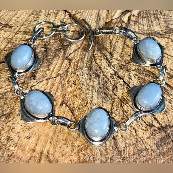 Angelite Anhydrite Blue Bracelet 7 1/2”- 8 1/2” - Picture 8 of 8